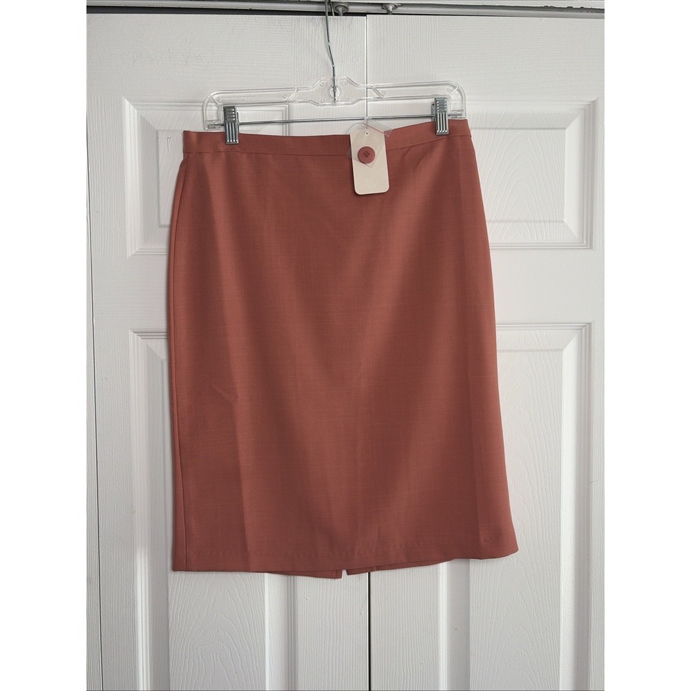 Paper Dolls Classic Pencil Skirt Womens Size L Terracotta Career Workwear